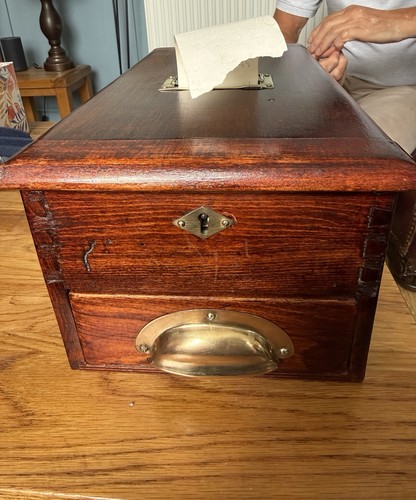 Vintage wooden till box - wooden,
