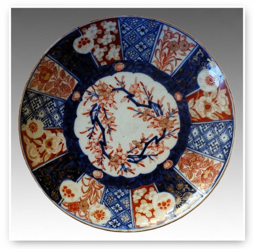 Chinese imari porcelain dish - chinese,