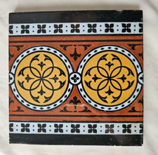 ELEGANT MINTON ANTIQUE 6 INCH TILE gothic revival
