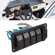 4 Gang 12V/24V Rocker Switch