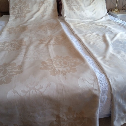 Lined eyelet curtains long - eyelet,