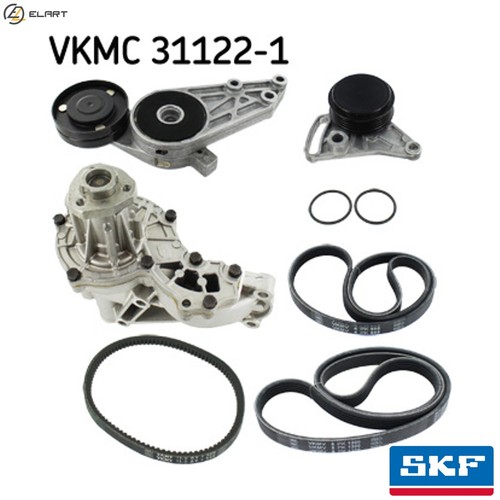 Water pump vribbed belt kit - pump,