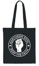 NORTHERN SOUL KEEP THE FAITH TOTE BAG