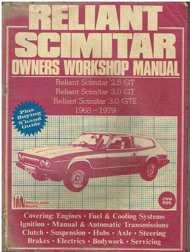 Reliant scimitar 5gt 0gt - 2.5gt, 3.0gt