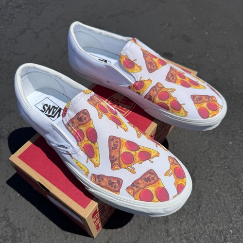 Pizza slip vans shoes - on,