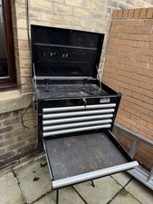 Halfords Industrial Tool Chest Top Box Black Great Condition Keys 