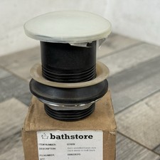 Bathstore Aero Unslotted Basin Click Clack Waste Matt Black NEW Modern 531039