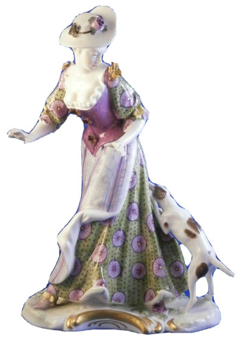Nymphenburg porcelain dog - porcelain,