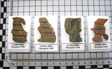 WW2 London Blitz 1940 shrapnel fragment in display case one per bid