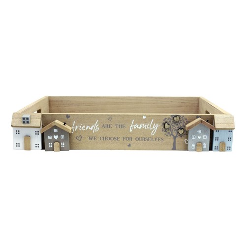 Wooden serving tray house - wooden,
