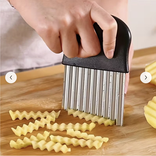 Stainless steel wavy potato - stainless,