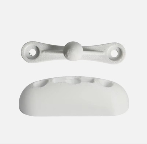 White door retainer ball catch - door,