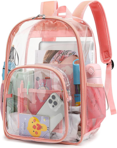 Clear backpack men women - clear,