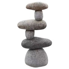 Balancing Cairn Inspired Resin Stone Stack Sculpture for Indoors/Outdoor Garden