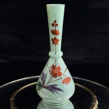 Antique Milk Glass Vase Red