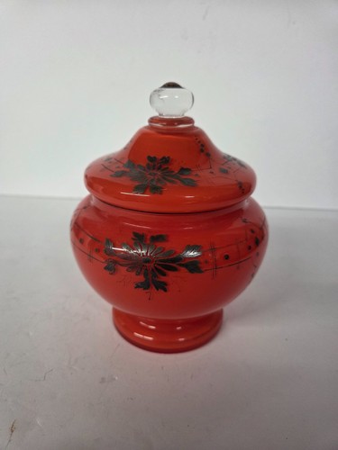Antique glass container - glass,