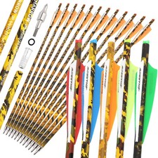 6/12pcs 16" 17" 18" 20" 22" Carbon Arrows Vanes 4" Archery Mini Bow Bolt Hunting