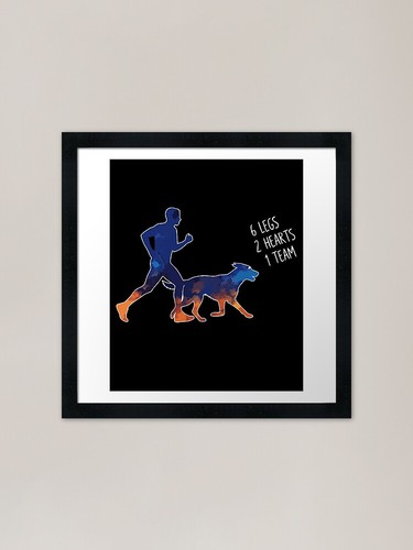 Canicross legs framed art - framed,