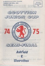 Ashfield v Glenrothes Scottish Junior Cup Semi Final (8th April 1975)