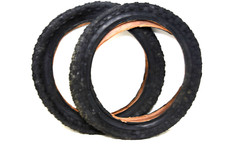 Vintage Pair 14 x 1.75 Kids Bike Tyres Kids Stroller Comp iii 3 Tread Black