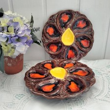 2 x Oyster Plates Vallauris