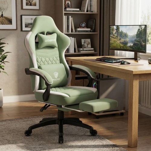 Luxurious green gaming chair - green,