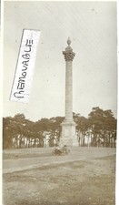 Vintage Old Photo Motorbike Sidecar By Elveden War Memorial The Monument 1920's