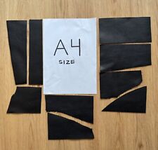 Black Pebble grain 1.8 mm leather Offcuts Remnants Craft *2