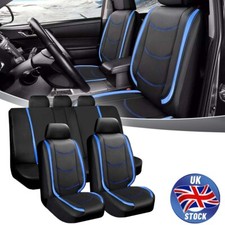 Black & Blue Car Seat Covers