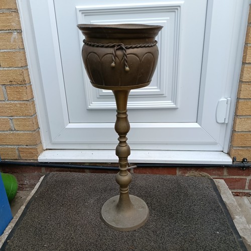 Large vintage brass - brass, jardiniere
