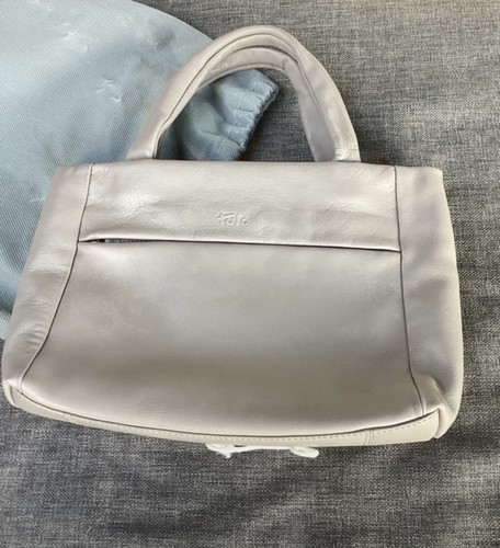 Tula leather handbag taupe - tula, in