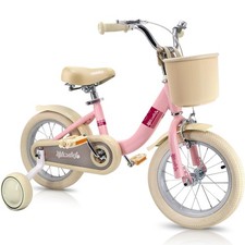 Kids Bike 14 Inch for Girls Children's Bike for Ages 3-5 Years with Stabilisers