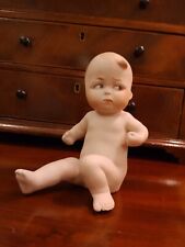 Antique Vintage German Gebrüder Heubach Bisque Figurine Piano Baby Cutie Grumpy