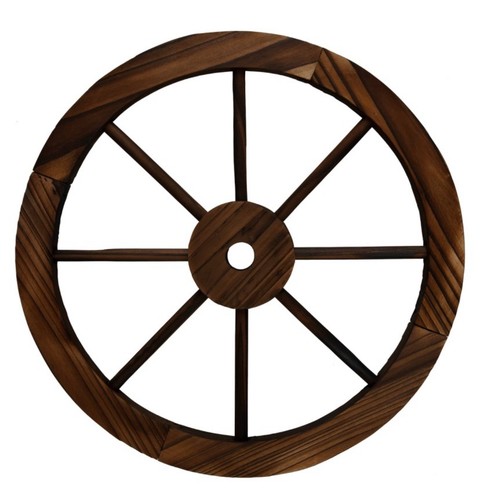 Burntwood wooden wagon wheel - wagon,