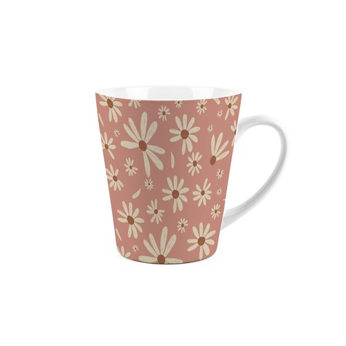 Daisy print small latte - latte, mug