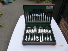 44 PIECE GEORGE BUTLER SILVER PLATE BEAD PATTERN CUTLERY CANTEEN SET