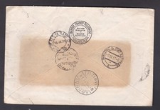 POLAND (25cov3 68) 1931 Window cover with 5 adhesive with clear cancels 