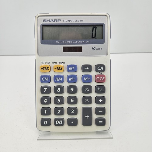 Sharp white and grey digit - white, 10-digit