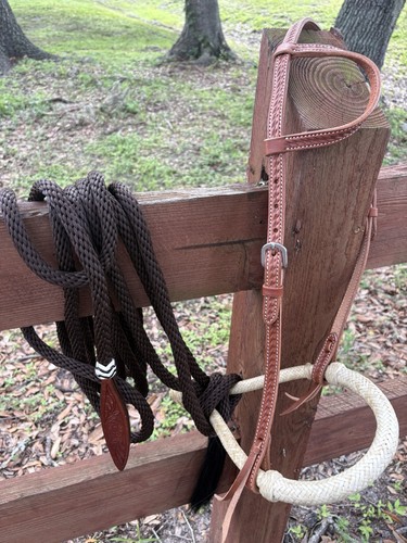 Bitless hackamore rawhide - bitless,