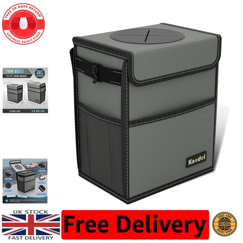 Medium black car trash bin - car,