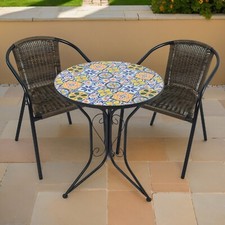 "CUBA" BISTRO TABLE & 2 "SAN REMO" CHAIRS - 35% OFF & FREE DELIVERY