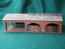 ANTIQUE 1930s SCRATCH BUILT WOODEN TOY FARM BARN BUILDING 18 1/4"L x 5 1/2"H