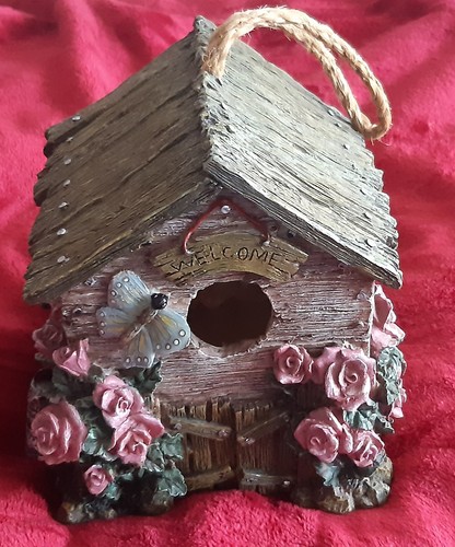 Ceramic hanging bird house - bird,
