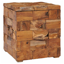 Storage Stool Natural Teak