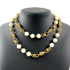 CHANEL Coco CC Faux Pearl Long