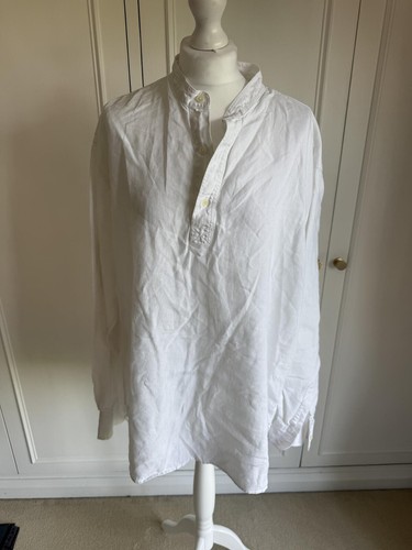 Boden quarter button linen