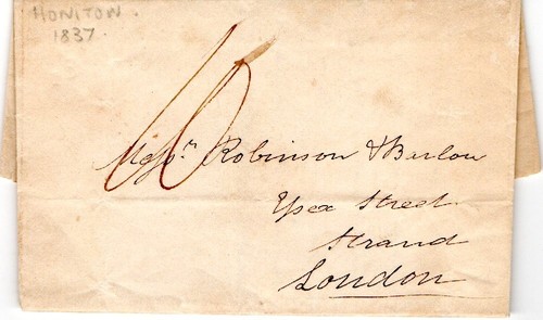 Postal history honiton - gb,