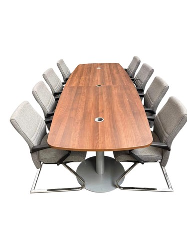 Walnut boardroom table with - with, 8