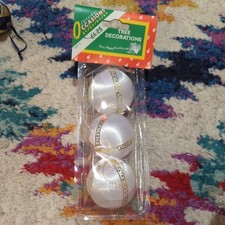 Vintage silk spun baubles new