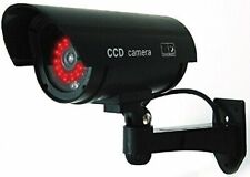 FAKE DUMMY CCTV SECURITY CAMERA BLACK FLASHING LED INDOOR OUTDOOR SURVEILLANCE